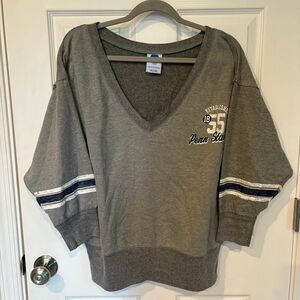 NCAA Vintage Penn State V-Neck Pullover Gray XL